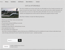 Tablet Screenshot of beststormshelters.com